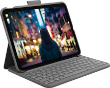 Logitech Slim Folio 10.9" iPad 10. Nesil ile Uyumlu Klavyeli Türkçe Tablet Kılıfı - Koyu Gri 920-011415 - Image 1