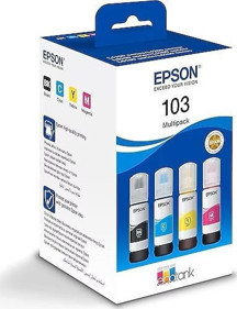 Epson 103 Cyan-Magenta-Yellow-Black Mavi-Kırmızı-Sarı-Siyah T00S6 4lü Multipack Kartuş - Image 1