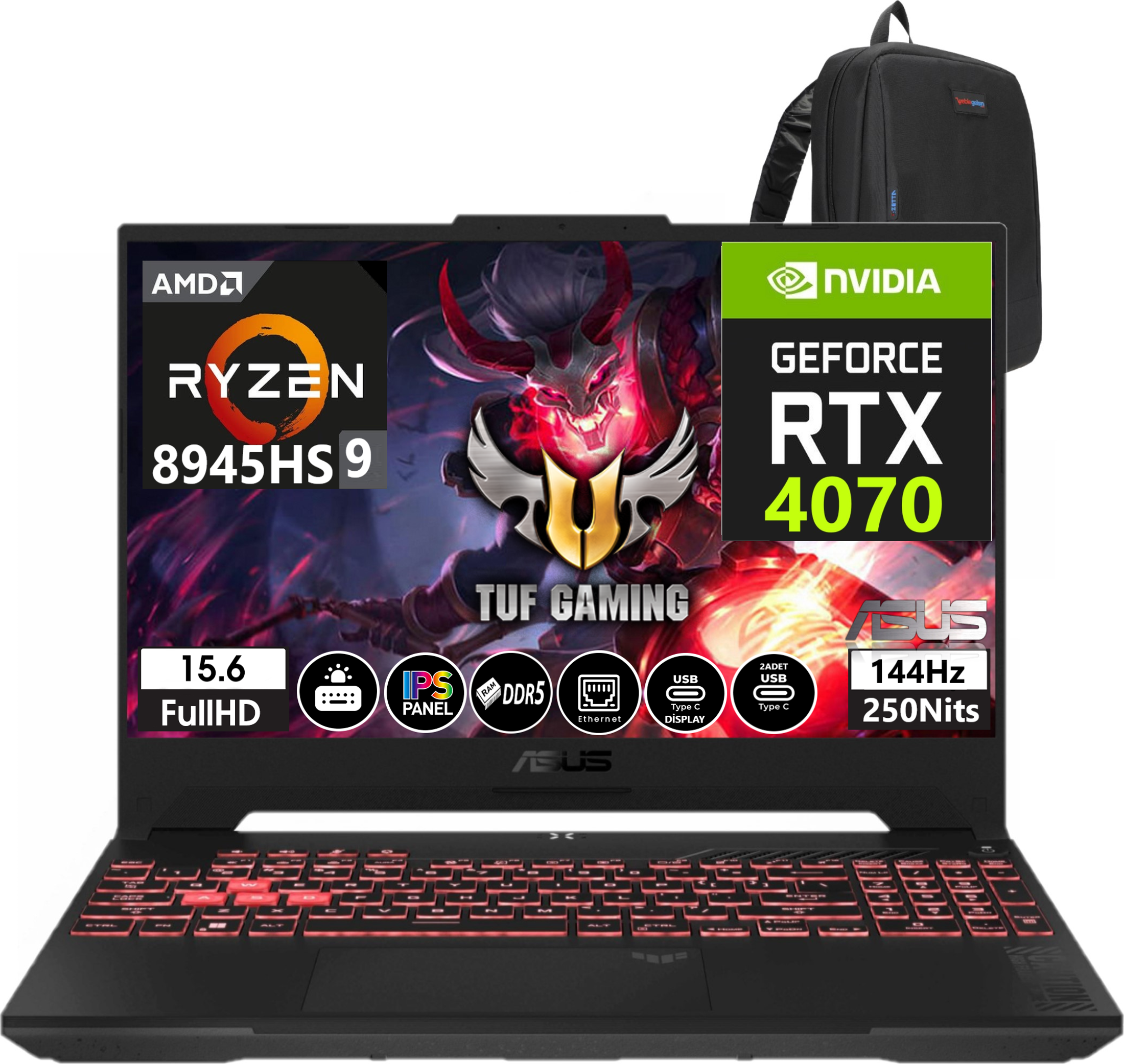 Asus Tuf Gaming A15 FA507UI-LP125 Amd Ryzen 9 8945HS 64GB 512GB SSD RTX ...