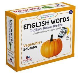 English Words - İngilizce Kelime Kartları - Vegetables - Sebzeler