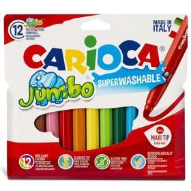 Carioca Jumbo 12'li Yıkanabilir Keçeli Boya Kalemi 