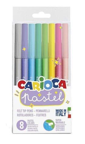 Carioca Pastel Renkler Süper Yıkanabilir Keçeli Boya Kalemi 8li