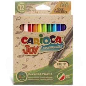 Carioca Ecofamily Joy Süper Yıkanabilir 12li Keçeli Boya Kalemi