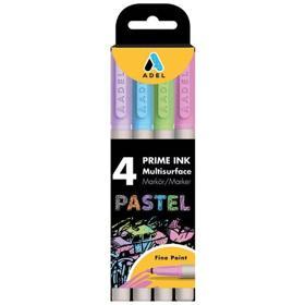 Adel Prime Ink Multisurface 4lü Pastel Markör