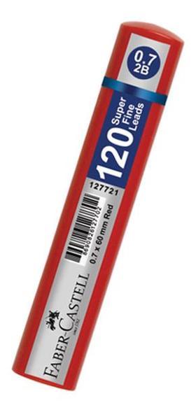 Faber-Castell Grip Min 0.7 mm Kırmızı Tüp 120'li Kalem Ucu