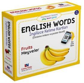 Fruits-Meyveler - English Words - İngilizce Kelime Kartları