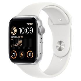 Apple Watch SE 2.nesil GPS 44mm Silver Aluminium Case with White Sport Band - MNK23TU/A