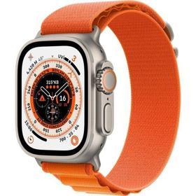 Apple Watch Ultra GPS + Cellular 49 mm Titanyum Kasa ve Turuncu Alpine Loop - Medium - MQFL3TU/A