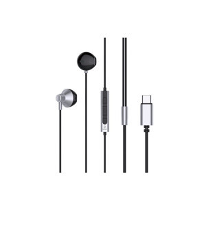 GNP TYPE-C KAPSÜL KABLOLU KULAKLIK GRİ - Image 1