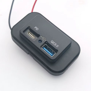 Type-C USB 2 Portlu Araç Şarj Soketi Adaptörü 12V-24V  - Image 1