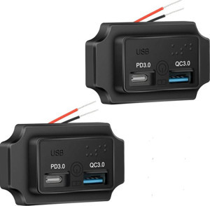 Type-C USB 2 Portlu Araç Şarj Soketi Adaptörü 12V-24V (Model 2) - Image 1