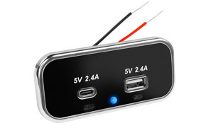 Type-C USB 2 Portlu Araç Şarj Soketi Adaptörü 12V-24V (Model 3) - Image 1