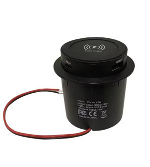 W-0101 Kablosuz Type-C USB Portlu Araç Şarj Soketi Adaptörü 12V-24V  - Image 1