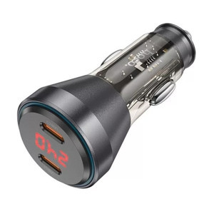 HOCO NZ12C Graceful PD60W 2 Type-C Girisli Araç Çakmakli Hizli Sarj Aleti - Image 1