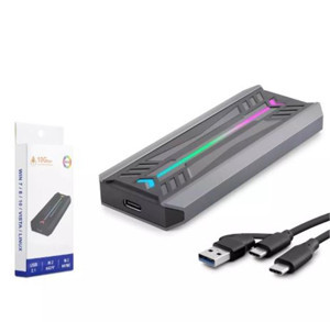 HADRON HDX1775 SSD KUTU TYPE-C3.1 + USB3.0 NVME M2 CHIP RTL9210 SİYAH - Image 1