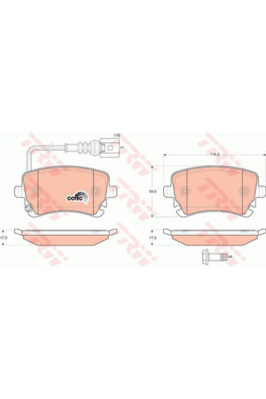 Trw Vw Transporter T5-T6 2003-16 1,9-2,0-2,5 Arka Balata Marka - Image 1
