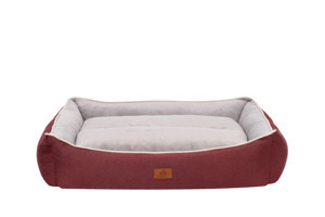 Peggy Lola Kedi ve Köpek Yatağı M Bordo Bej 70x50x25 Cm - Image 1