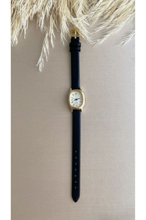 Quartz Retro Minimal Vintage Deri Kordon Kadın Kol Saati - Image 1