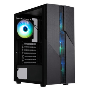 BitFenix C20 FAN ATX 4x120mm Fans FRGB Black Tempered Glass 600W PSU