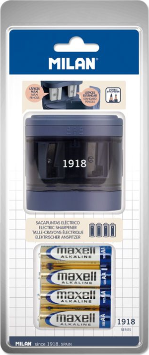 MILAN BWM10278B 1918 MAXI ELEKTRİKLİ MAVİ Kalemtıraş BLISTER - Image 1
