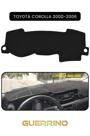 Alisevashop Toyota Corolla (2000-2006)Torpido Koruma Halısı Siyah Kenar  - Image 1