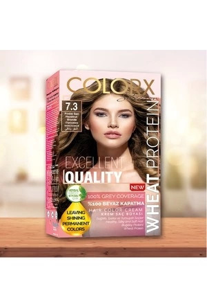 Colorx Saç Boyası Tek Set - 7.3 FINDIK SARI - Image 1
