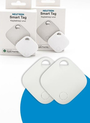 Neutron Smart Tag Akıllı Takip Cihazı iPhone Bul uyumlu, Apple Lisanslı - İkili Paket - Image 1