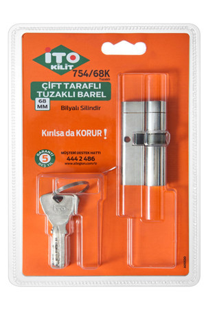 İto Kilit 754/68k Blisterli , Çift Taraflı Tuzaklı Barel 26/10/32 mm - Image 1