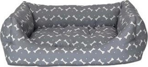 Pet Comfort Uniform Bone Gri-Beyaz Kedi ve Köpek Yatağı S 60x50cm - Image 1