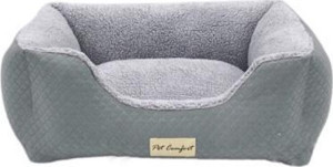 Pet Comfort Echo  Kedi ve Köpek Yatağı Gri/Gri Peluş S 60x50cm - Image 1