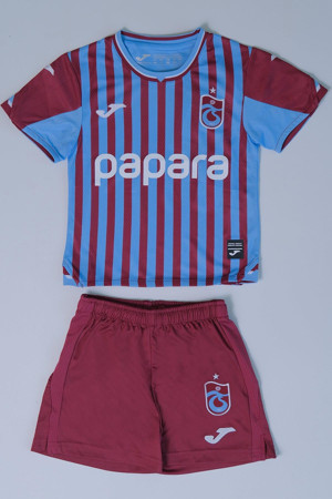 JOMA 24/25 ÇUBUKLU FORMA BORDO ŞORT BEBE SET - Image 1