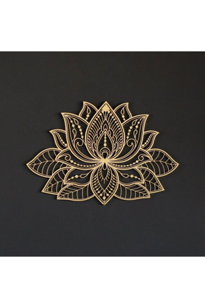 Colorfull Worlds 3D Mandala Lotus Çiçeği Metal Duvar Dekoru - Image 1