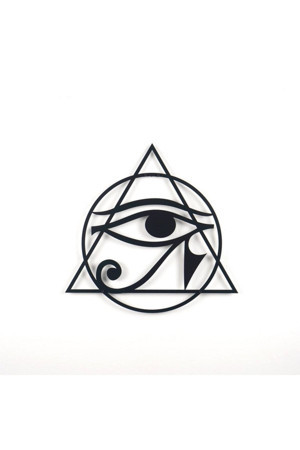 Colorfull Worlds Horus'Un Gözü Mısır Kutsal Geometri Metal Duvar Dekoru - Image 1