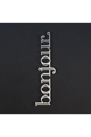 Colorfull Worlds Bonjour Metal Duvar Dekoru, Ev Ofis Için Modern Duvar Dekoru, Duvar Süsü, Yeni Ev Hediyesi - Image 1