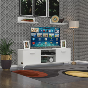 Kenzlife televizyon sehpası berlin 120 byz tv ünitesi raflı - Image 1