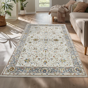 Motto Vintage Modern Dokuma Halı Oturma Odası Salon Halısı Y961D_WV15 - Image 1