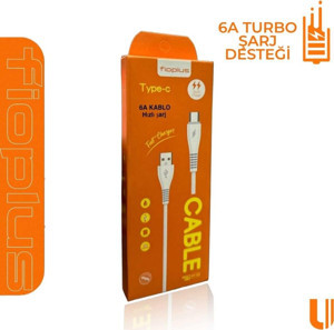 Fioplus Samsung Xiaomi Redmi Uyumlu 6A Type-C Şarj Kablosu - Image 1