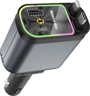4'ü 1 arada Çift USB Bağlantı Noktalı, Type-C PD Hızlı Şarjlı 66W,Geri Çekilebilir Araç Telefonu Şar - Image 1