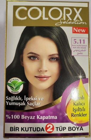 Colorx Saç Boyası İkili Set - 5.11 Koyu Zeytin Kumral - Image 1