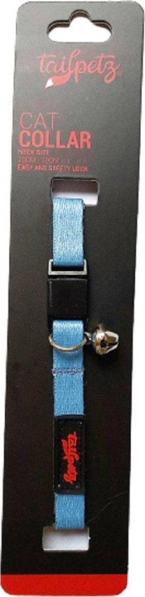 Tailpetz Cat Color Easy & Safety Lock Blue Ayarlanır Kedi Boyun Tasması - Image 1