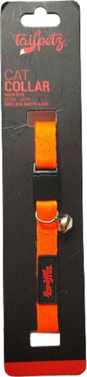 Tailpetz Cat Color Easy & Safety Lock Orange Ayarlanır Kedi Boyun Tasması - Image 1