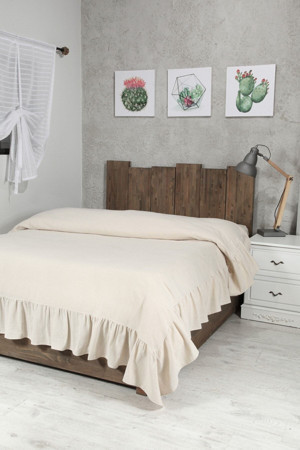 Cotton Maison Naturel Yatak Örtüsü Çift Kişilik Vintage 220X240 Cm - Image 1
