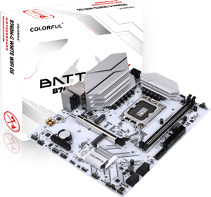 COLORFUL BATTLE-AX B760M-G Beyaz WIFI DDR5 7600MHz mATX Gaming (Oyuncu) Anakart - Image 1