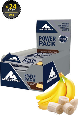Multipower Power Pack Xxl Classic 60 Gr 24 Adet Muz Aromalı Protein Bar Takviye Protein - Image 1