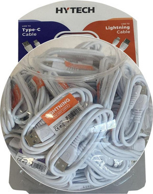 Hytech HY-XF53 90cm 2.4A 40 Lightning + 40 TypeC Şarj Kablosu 80li fanus - Image 1