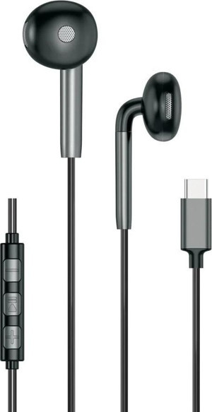 ScHitec E30 High Sound Type-C girişli Kulak İçi Mikrofonlu Kablolu Kulaklık Siyah - Image 1