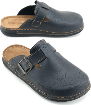 Gezer Erkek İç Taban Hakiki Deri Tek Toka Ayarlanabilir Ev Bahçe Günlük Terlik - Image 1