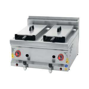 CSA Inox CSA Karacasan 700 Seri Set Üstü Çiftli Doğalgazlı Fritöz - Image 1