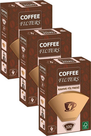 Caffeo Filters NO4 100 Adet Kahve Filtre Kağıdı x 3 Adet - Image 1