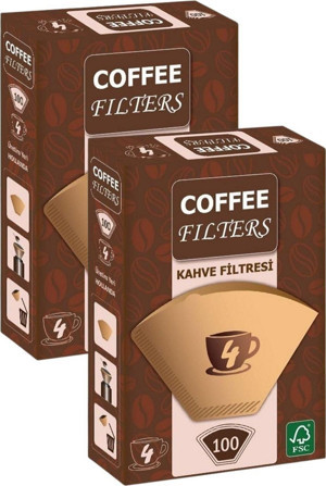 Coffee Filters Caffeo Filters NO4 100 Adet Kahve Filtre Kağıdı x 2 Adet - Image 1